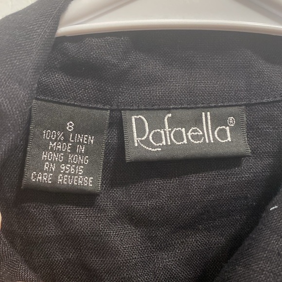 Vintage Rafaella 100% Linen Sleeveless Top Button Up Top - Picture 3 of 15